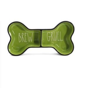RAE DUNN Pet Bowl | "Brew & Gruel"  | NIB Dog Or Cat Bowl
